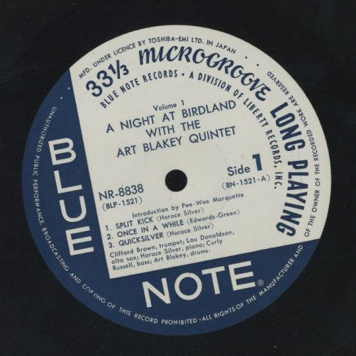 Art Blakey Quintet - A Night At Birdland, Volume 1 (Vinyl, LP, Comp...