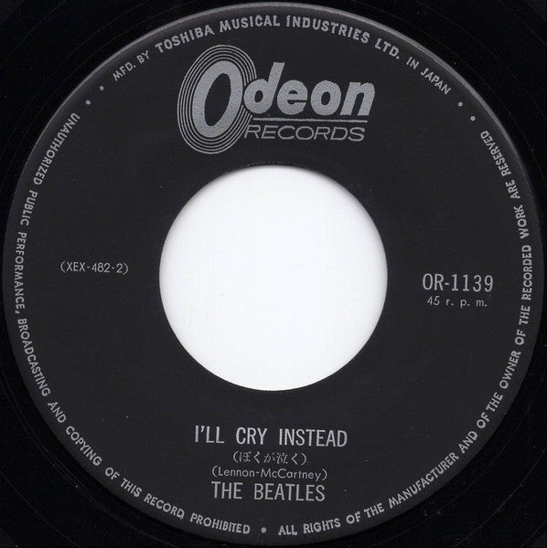 The Beatles - I Should Have Known Better / I'll Cry Instead (Vinyl, 7", 45 RPM, Single, Mono) Very Good (VG) / Good Plus (G+)