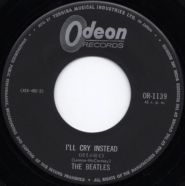 The Beatles - I Should Have Known Better / I'll Cry Instead (Vinyl, 7", 45 RPM, Single, Mono) Very Good (VG) / Good Plus (G+)