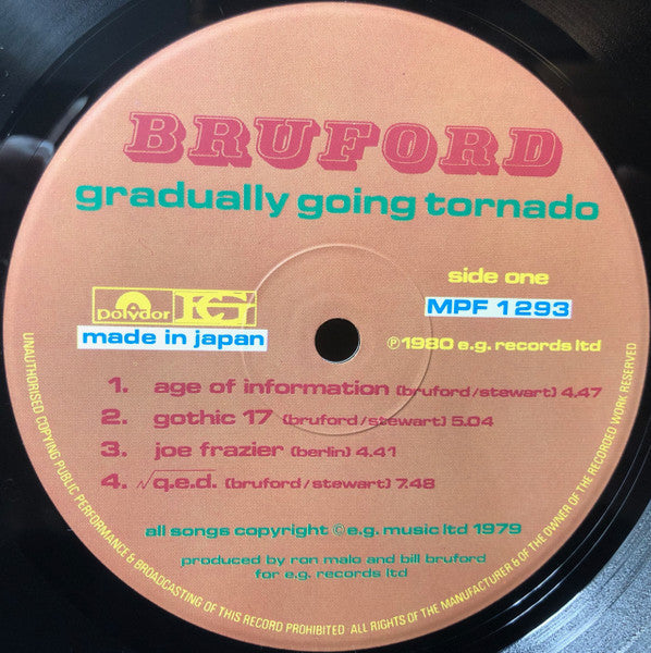 Bruford - Gradually Going Tornado (Vinyl, LP, Album)