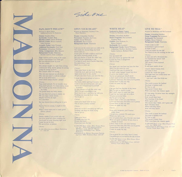 Madonna - True Blue (Vinyl, LP, Album)