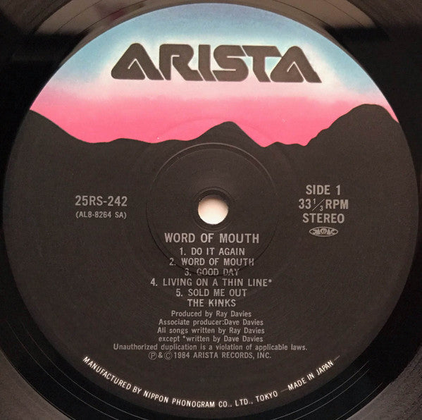 The Kinks - Word Of Mouth = ワード・オブ・マウス (Vinyl, LP, Album) Very Good Plus (VG+) / Very Good Plus (VG+)