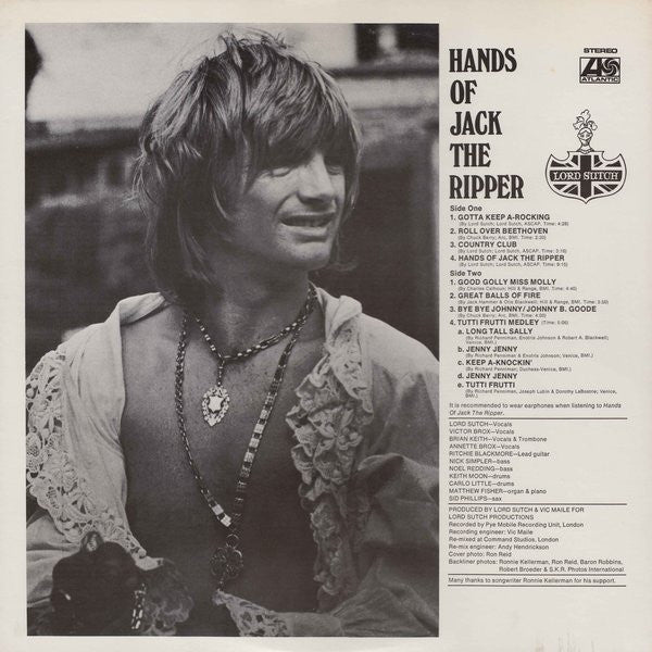 Lord Sutch And Heavy Friends - Hands Of Jack The Ripper (Vinyl, LP, Limited Edition, Reissue) Very Good Plus (VG+) / Very Good Plus (VG+)