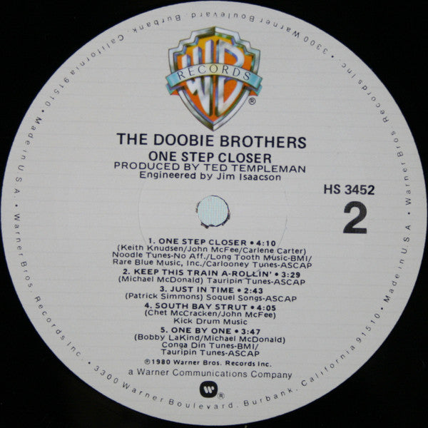 The Doobie Brothers - One Step Closer (Vinyl, LP, Album, Stereo) Very Good (VG) / Very Good Plus (VG+)