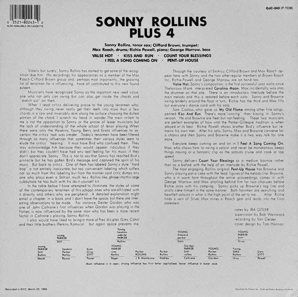 Sonny Rollins - Plus 4 (Vinyl, LP, Album, Reissue, Mono)