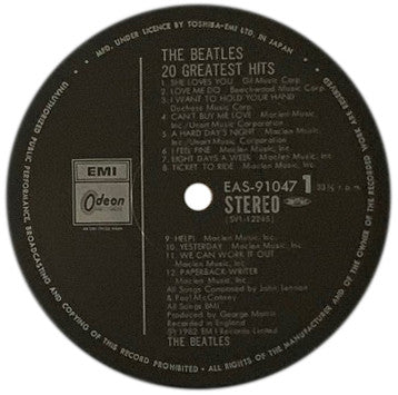 The Beatles - 20 Greatest Hits (Vinyl, LP, Compilation) Very Good (VG) / Very Good (VG)