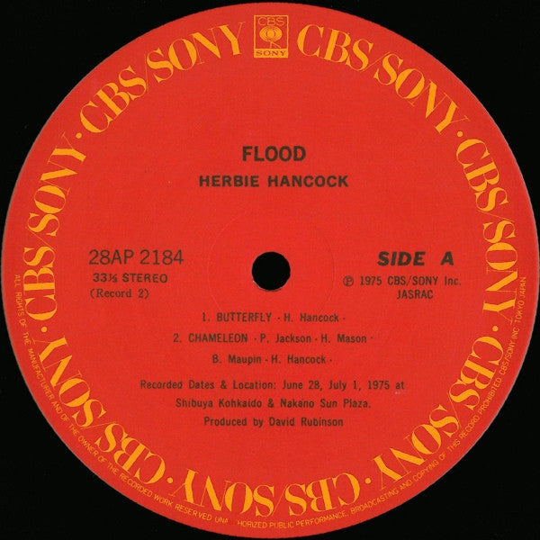 Herbie Hancock - Flood (2xVinyl, LP, Album, Reissue) Near Mint (NM or M-) / Very Good Plus (VG+)
