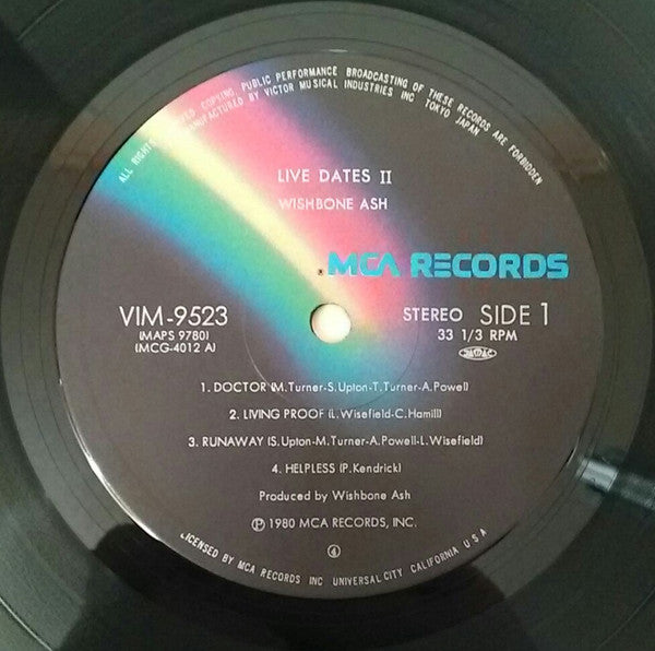 Wishbone Ash - Live Dates Volume Two = ライヴ・デイト2 (2xVinyl, LP, Album, Limited Edition) Very Good Plus (VG+) / Very Good (VG)