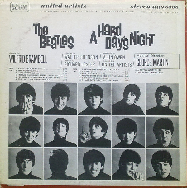The Beatles - A Hard Day's Night (Original Motion Picture Sound Track) (Vinyl, LP, Album, Reissue, Stereo) Very Good (VG) / Good Plus (G+)