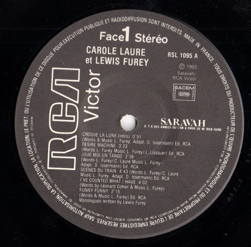 Carole Laure - Enregistrement Public Au Théâtre De La Porte Saint-Martin (Vinyl, LP, Album) Very Good (VG) / Good Plus (G+)
