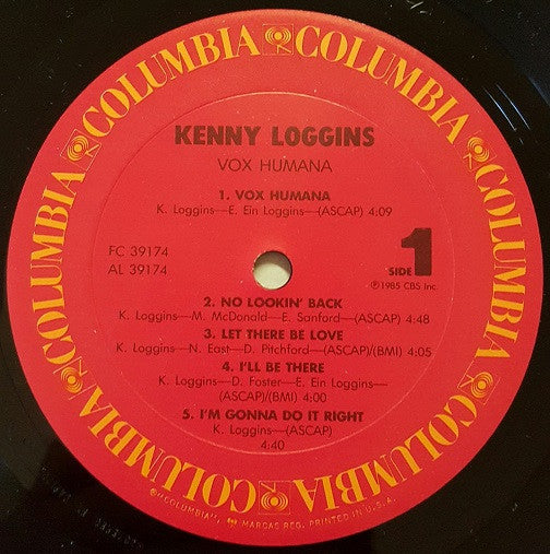 Kenny Loggins - Vox Humana (Vinyl, LP, Album) Very Good (VG) / Very Good Plus (VG+)