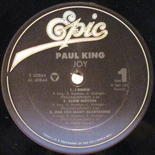 Paul King (2) - Joy (Vinyl, LP, Album) Very Good Plus (VG+) / Very Good (VG)