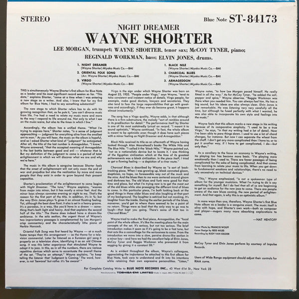 Wayne Shorter - Night Dreamer (Vinyl, LP, Album, Stereo, Reissue) Near Mint (NM or M-) / Very Good Plus (VG+)