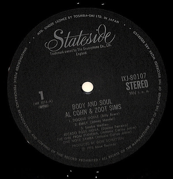 Al Cohn - Body And Soul (Vinyl, LP, Album)