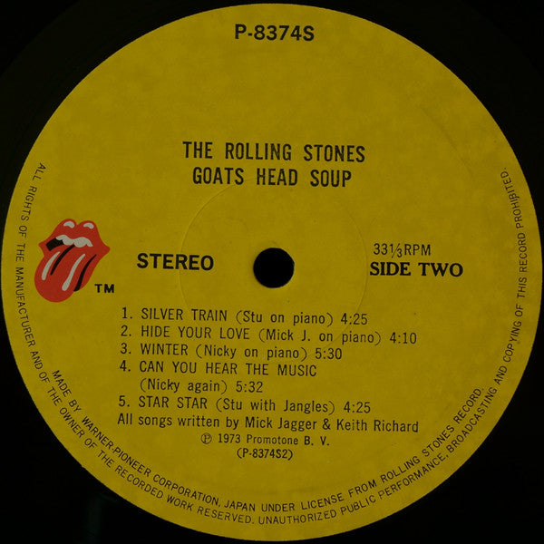 The Rolling Stones - Goats Head Soup (Vinyl, LP, Album, Reissue)