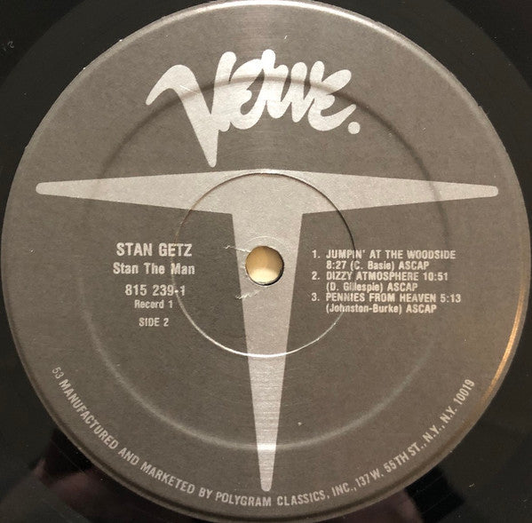 Stan Getz - Stan The Man (2xVinyl, LP, Compilation) Very Good Plus (VG+) / Very Good (VG)