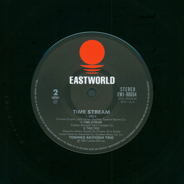 Toshiko Akiyoshi Trio - Time Stream (Vinyl, LP, Album, Stereo) Near Mint (NM or M-) / Near Mint (NM or M-)