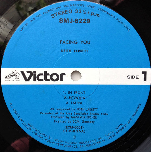 Keith Jarrett - Facing You = フェイシング・ユー (Vinyl, LP, Album, Reissue, Stereo) Very Good Plus (VG+) / Very Good (VG)