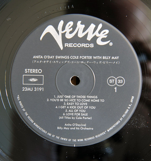 Anita O'Day - Swings Cole Porter (Vinyl, LP, Album, Reissue, Stereo) Near Mint (NM or M-) / Very Good Plus (VG+)
