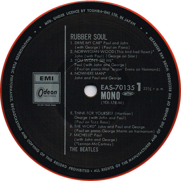 The Beatles - Rubber Soul (Vinyl, LP, Album, Reissue, Mono) Very Good Plus (VG+) / Very Good Plus (VG+)