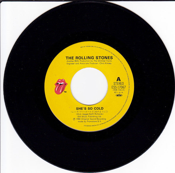 The Rolling Stones - She's So Cold (Vinyl, 7", 45 RPM, Single, Stereo) Very Good Plus (VG+) / Very Good (VG)