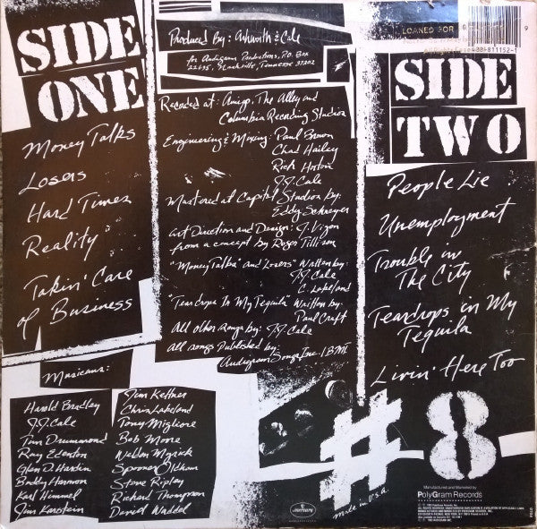J.J. Cale - #8 (Vinyl, LP, Album) Very Good (VG) / Very Good (VG)