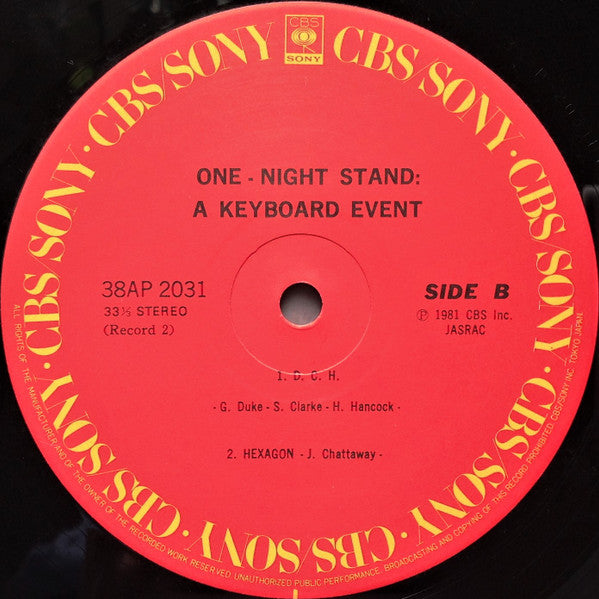 Various - One Night Stand: A Keyboard Event (2xVinyl, LP, Album) Very Good Plus (VG+) / Very Good Plus (VG+)