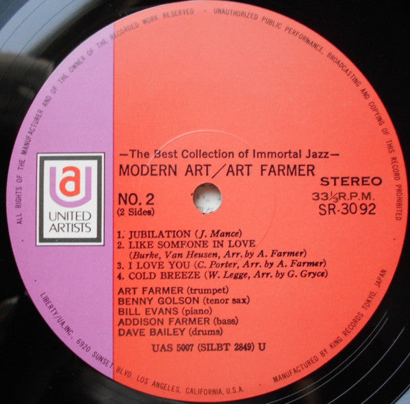 Art Farmer - Modern Art (Vinyl, LP, Album)