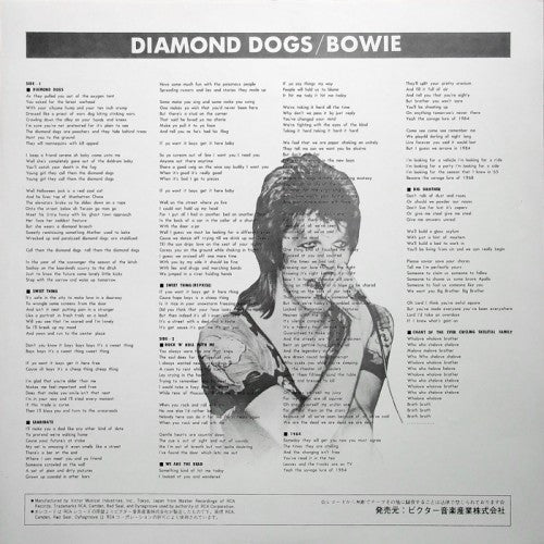 David Bowie - Diamond Dogs (Vinyl, LP, Album, Stereo) Very Good Plus (VG+) / Very Good Plus (VG+)