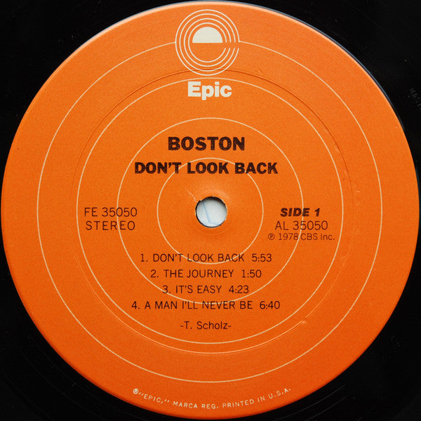 Boston - Don't Look Back (Vinyl, LP, Album, Stereo) Good Plus (G+) / Good Plus (G+)