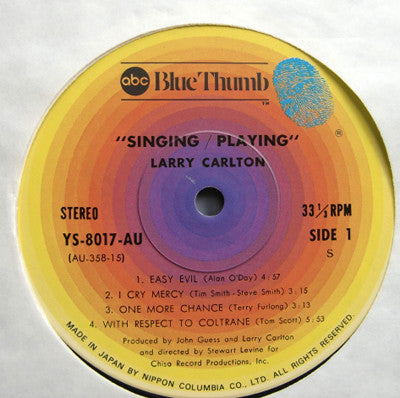 Larry Carlton - Singing / Playing (Vinyl, LP, Album, Limited Editio...