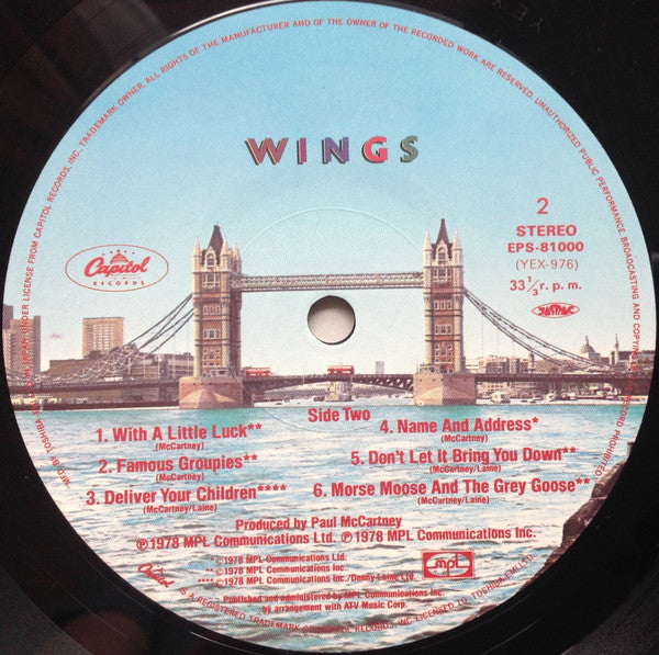 Wings (2) - London Town (Vinyl, LP, Album, Stereo) Very Good Plus (VG+) / Very Good Plus (VG+)