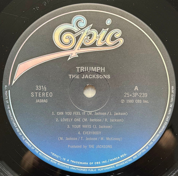 The Jacksons - Triumph (Vinyl, LP, Album) Very Good (VG) / Very Good (VG)