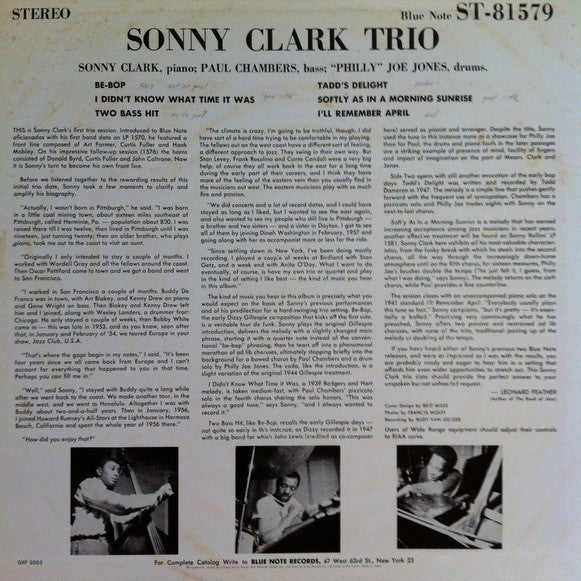 Sonny Clark Trio - Sonny Clark Trio (Vinyl, LP, Album, Limited Edit...
