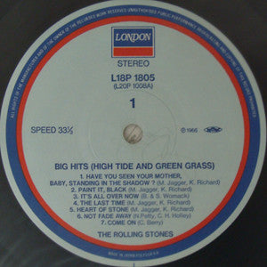 The Rolling Stones - Big Hits (High Tide And Green Grass) (Vinyl, LP, Compilation, Reissue, Stereo) Very Good Plus (VG+) / Very Good Plus (VG+)