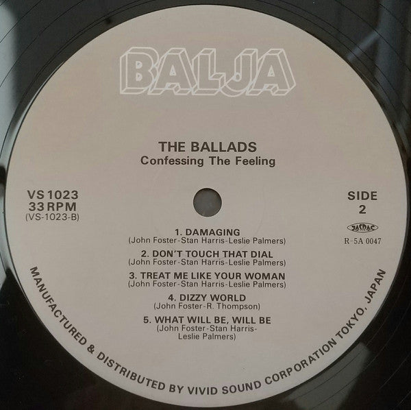 The Ballads - Confessing The Feeling (Vinyl, LP) Near Mint (NM or M-) / Very Good Plus (VG+)