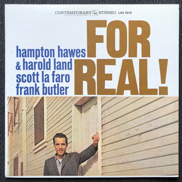 Hampton Hawes - For Real! (Vinyl, LP, Album, Limited Edition, Reissue, Stereo) Very Good (VG) / Very Good (VG)