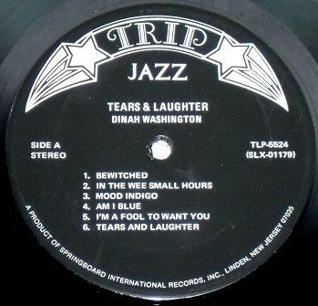 Dinah Washington - Tears And Laughter (Vinyl, LP, Album, Reissue, Stereo) Very Good (VG) / Very Good (VG)
