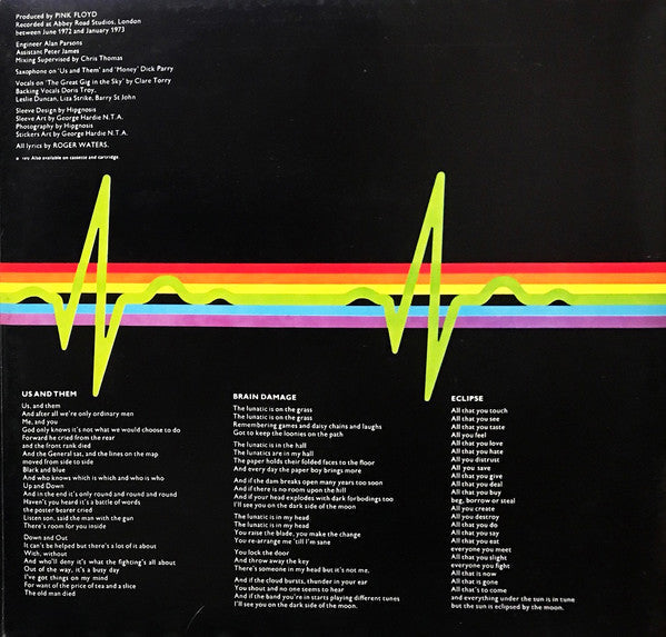 Pink Floyd - The Dark Side Of The Moon = 狂気 (Vinyl, LP, Album, Repress, Stereo) Very Good Plus (VG+) / Very Good (VG)