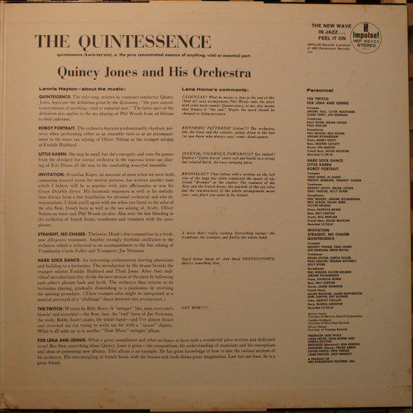 Quincy Jones And His Orchestra - The Quintessence (Vinyl, LP, Album...