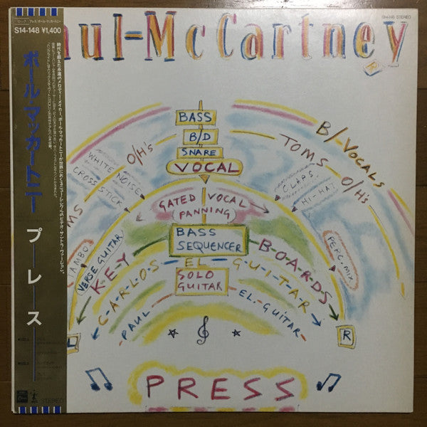 Paul McCartney - Press (Vinyl, 12") Near Mint (NM or M-) / Very Good Plus (VG+)