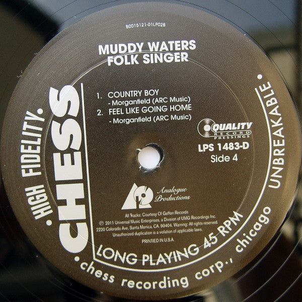 Muddy Waters - Folk Singer (2xVinyl, LP, 45 RPM, Album, Reissue, Remastered, Stereo) Very Good Plus (VG+) / Near Mint (NM or M-)