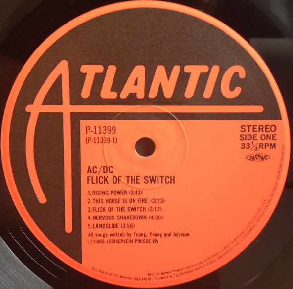 AC/DC - Flick Of The Switch = 征服者 (Vinyl, LP, Album, Stereo)