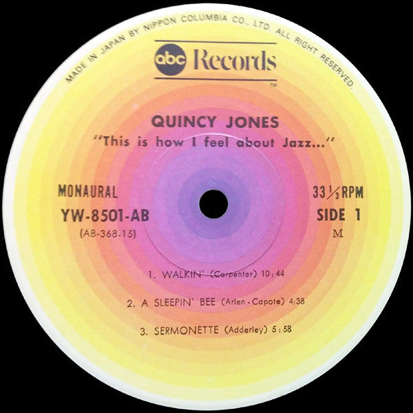 Quincy Jones - This Is How I Feel About Jazz (Vinyl, LP, Album, Mono)