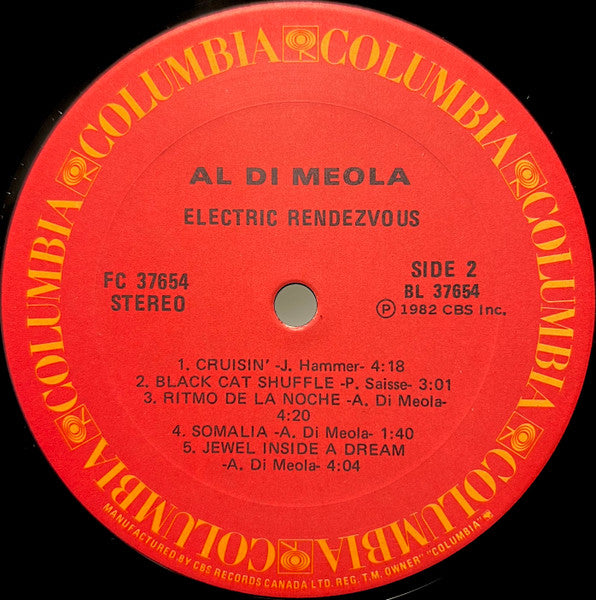 Al Di Meola - Electric Rendezvous (Vinyl, LP, Album) Very Good Plus (VG+) / Good Plus (G+)