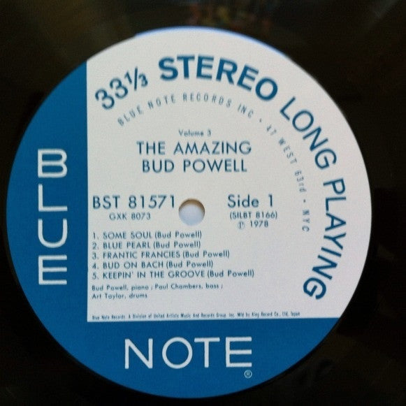 Bud Powell - The Amazing Bud Powell, Vol. 3 - Bud! (Vinyl, LP, Album, Stereo, Reissue) Very Good Plus (VG+) / Very Good Plus (VG+)