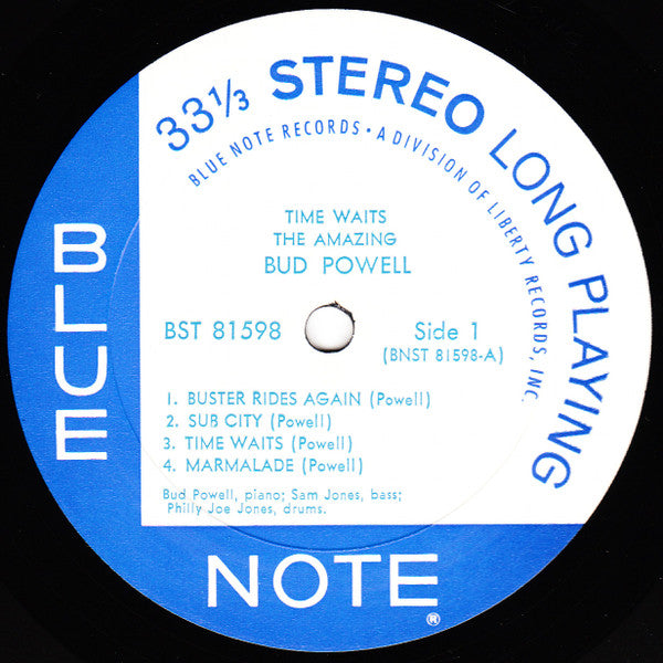 Bud Powell - The Amazing Bud Powell, Vol. 4 - Time Waits (Vinyl, LP, Album, Reissue, Stereo) Very Good Plus (VG+) / Good (G)