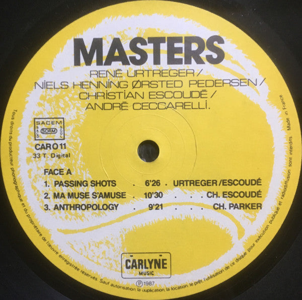 René Urtreger - Masters (Vinyl, LP, Album) Near Mint (NM or M-) / Very Good Plus (VG+)
