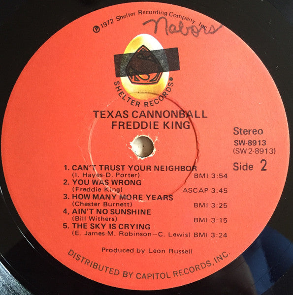 Freddie King - Texas Cannonball (Vinyl, LP, Album, Stereo) Very Good (VG) / Very Good Plus (VG+)