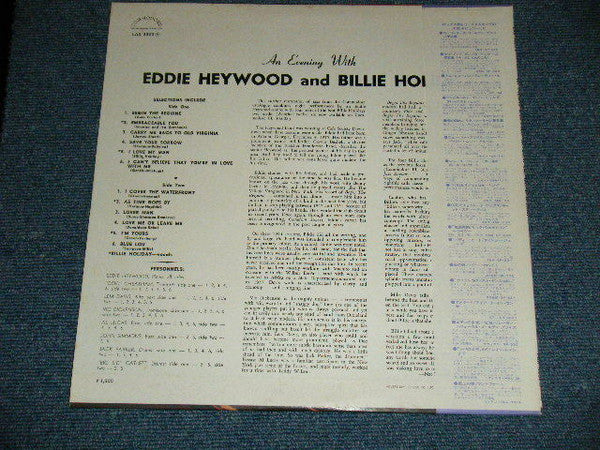 Eddie Heywood - An Evening With Eddie Heywood and Billie Holiday (Vinyl, LP, Compilation) Very Good Plus (VG+) / Good Plus (G+)